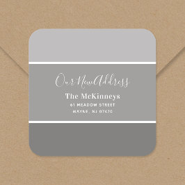 Adesivo Quadrado Nova morada da coleção de pintura da cinza