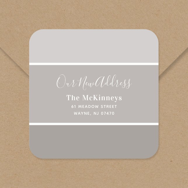 Adesivo Quadrado Nova morada da nova coleção de pintura Greige (Criador carregado)