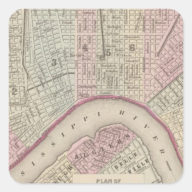 Adesivo Quadrado Nova Orleans 3 (Frente)