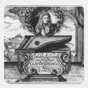 Adesivo Quadrado Nova Prática de Piano, 1689