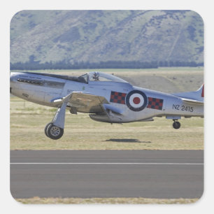 Adesivo Quadrado Nova Zelândia, Otago, Wanaka, Warbirds Over 4