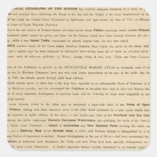 Adesivo Quadrado Novo atlas marinho mercantil