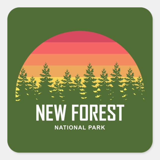 Adesivo Quadrado Novo Parque Nacional Florestal (Frente)