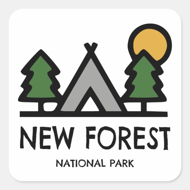 Adesivo Quadrado Novo Parque Nacional Florestal (Frente)