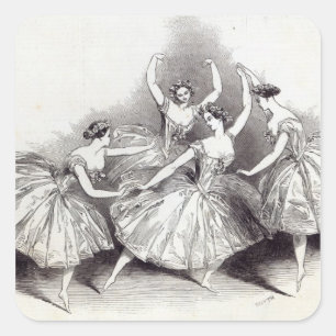 Adesivo Quadrado Novo Pas de Quatre, por Mdlles