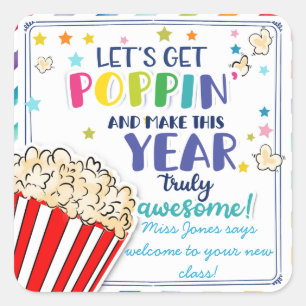 Adesivo Quadrado novos anos de escola vamos ter aulas de catequese