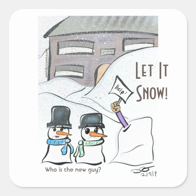 Adesivo Quadrado Novos Stickers Quadrados de Cara (Frente)