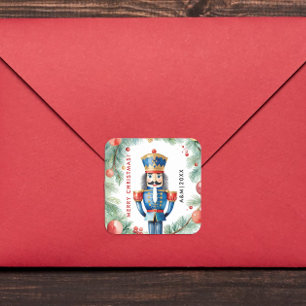 Adesivo Quadrado Noz-Noz-Coca-Cola De Natal, Vermelho E Verde