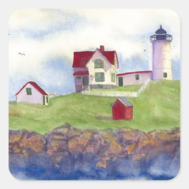 Adesivo Quadrado Nubble Light House York Maine