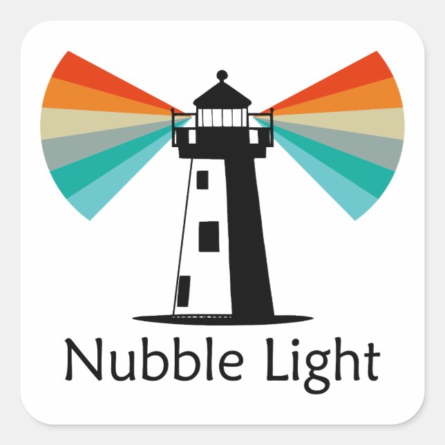 Adesivo Quadrado Nubble Light Maine Rainbow (Frente)