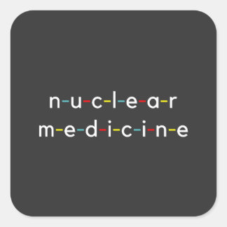 Adesivo Quadrado Nucleologia de Medicina Nuclear Radiologia Engraça