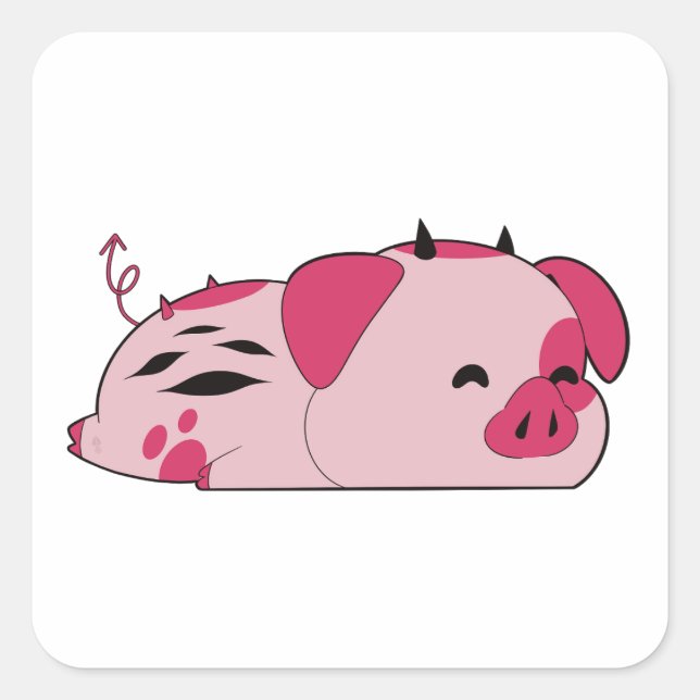 Adesivo Quadrado Nuggets gordos - Hazbin Hotel Sticker (Frente)