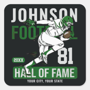 Adesivo Quadrado NÚMERO DE NÚMERO DA Equipe DE Futebol Personalizad