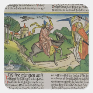 Adesivo Quadrado Números 22 burro de fala de 20-35 Balaam, 'do N