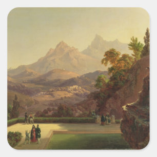 Adesivo Quadrado Números Elegantes em um terraço, Sintra, P