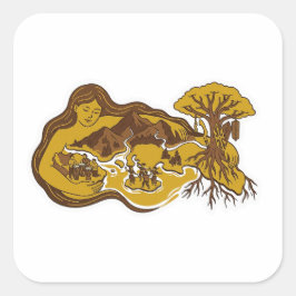 Adesivo Quadrado Nusa Ina (Ilha Mãe)