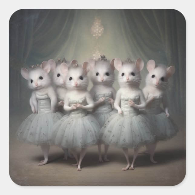 Adesivo Quadrado Nutcracker Ballet Fashion-Mice (Frente)