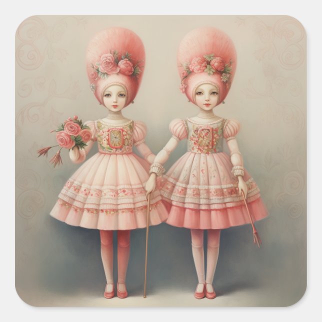 Adesivo Quadrado Nutcracker Ballet Fashion-Russian Dancers (Frente)