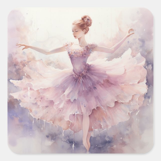 Adesivo Quadrado Nutcracker Ballet Sugarplum Fairy  (Frente)