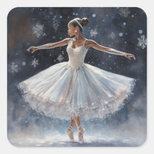 Adesivo Quadrado Nutcracker Black Ballerina Snow Queen
