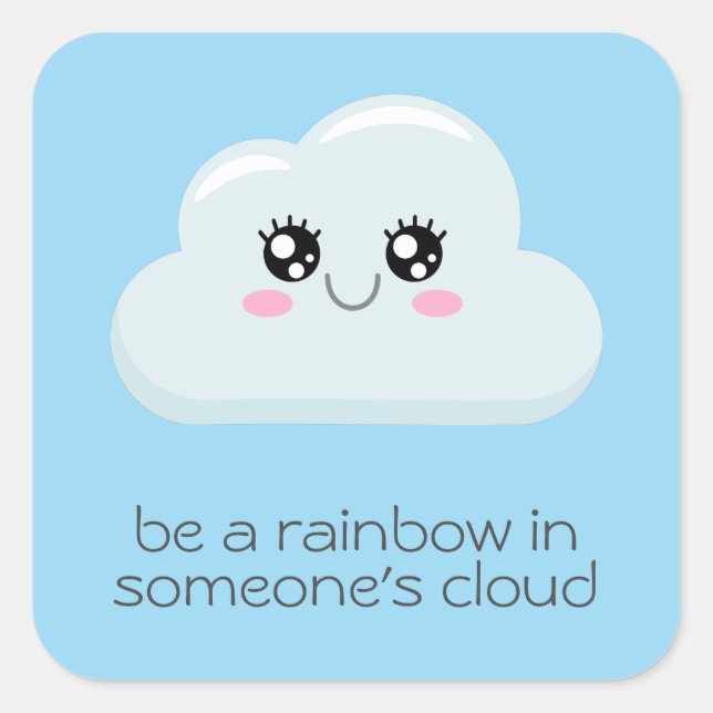 Adesivo Quadrado Nuvem (Frente)