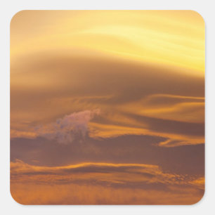 Adesivo Quadrado Nuvem lenticular ao pôr do sol