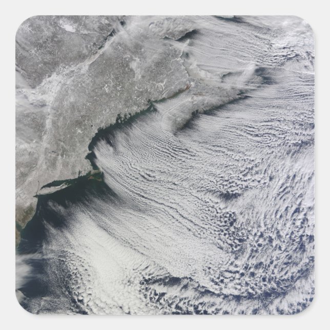 Adesivo Quadrado Nuvens através dos céus do Atlântico Norte (Frente)