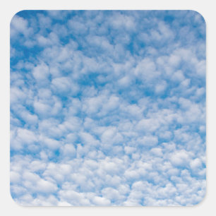 Adesivo Quadrado Nuvens de bolhas no céu azul Foto Mammatus
