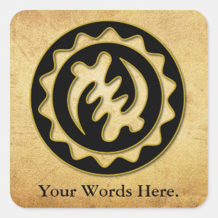 Adesivo Quadrado Nyame Ye Ohene   Deus é símbolo rei