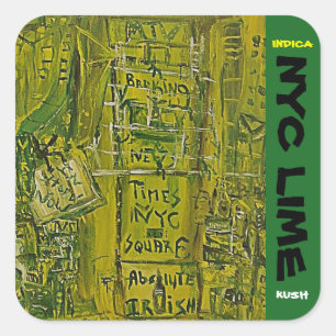 ADESIVO QUADRADO NYC LIME KUSH