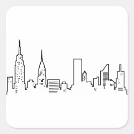 Adesivo Quadrado NYC Skyline Stickers