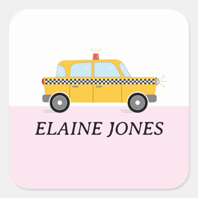 ADESIVO QUADRADO NYC TAXI (Frente)