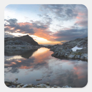 Adesivo Quadrado Nydiver Lagos Sunrise - Ansel Adams Wilderness