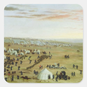 Adesivo Quadrado O acampamento de Uruguaiana, Rio Grande, Brasil,