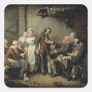 Adesivo Quadrado O acordo da vila, 1761