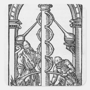 Adesivo Quadrado O alquimista no trabalho