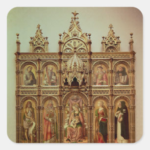 Adesivo Quadrado O Altarpiece de Demidoff, 1476