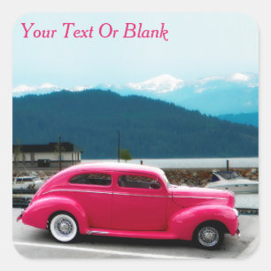 Adesivo Quadrado O americano famoso do costume 1940 faz o sedan