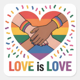 Adesivo Quadrado O amor é amor