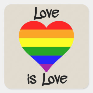 Adesivo Quadrado O amor é amor