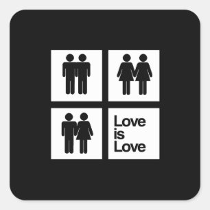 Adesivo Quadrado O Amor é Blocos de Amor