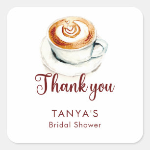 Adesivo Quadrado O amor é criar Chá de panela latente personalizado