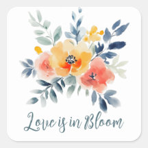 O Amor Está em Festa Aquarela Floral Chá de Noiva