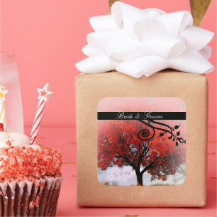 Adesivo Quadrado O amor está no ar...