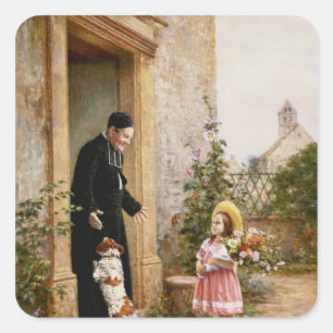 Adesivo Quadrado O aniversário do padre