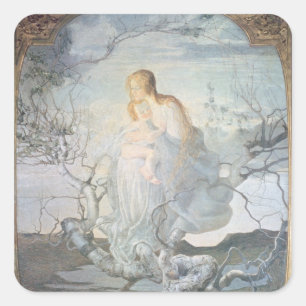 Adesivo Quadrado O anjo da vida, 1894