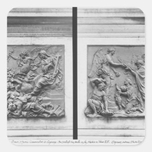 Adesivo Quadrado O anjo de France que expele os heretics