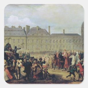 Adesivo Quadrado O anúncio da assinatura do Tratado