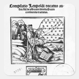 Adesivo Quadrado O astrónomo