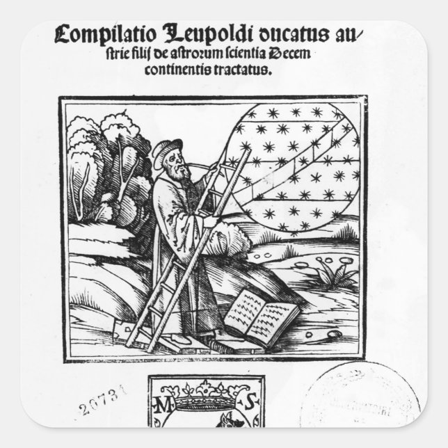 Adesivo Quadrado O Astrônomo (Frente)